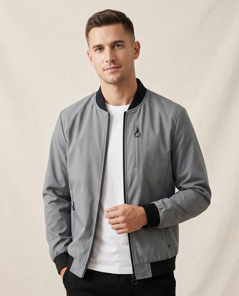 Lands Fashion - Zaral | Zip-Up Slim-Fit Jacket Men