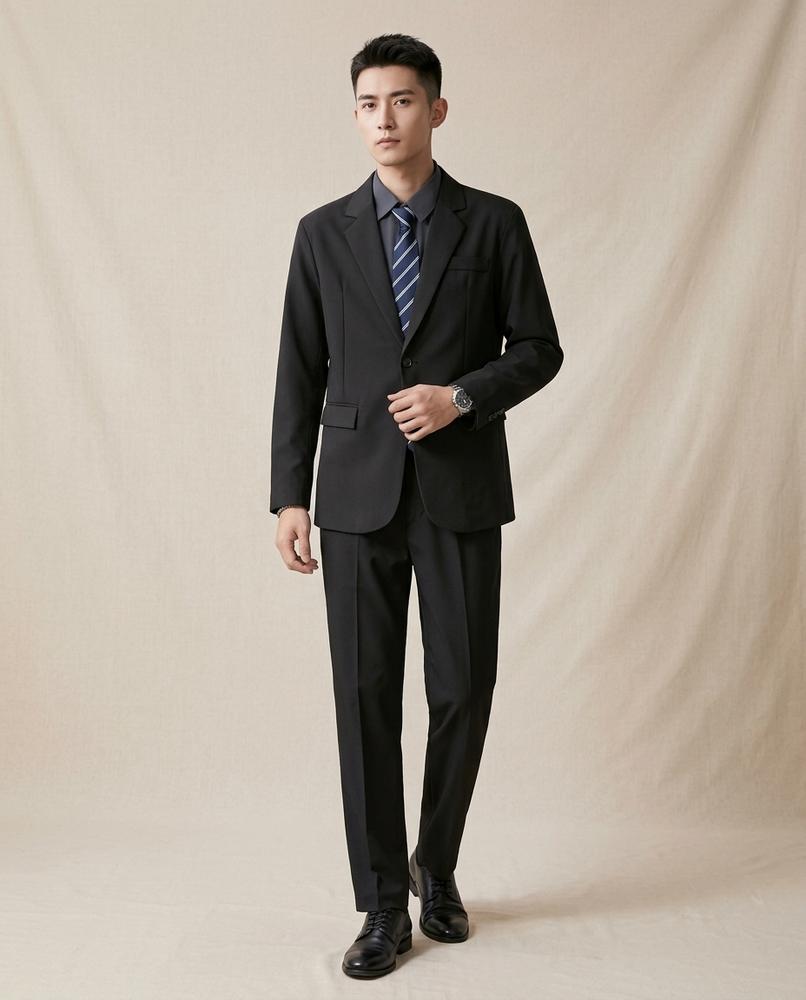 Lands Fashion - Zarel | Single-Breasted Relaxed Fit Blazer Men