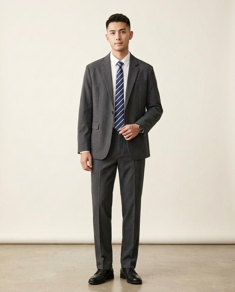 Lands Fashion - Zarel | Single-Breasted Relaxed Fit Blazer Men