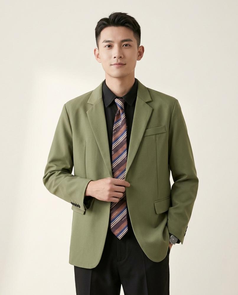 Lands Fashion - Zarel | Single-Breasted Relaxed Fit Blazer Men