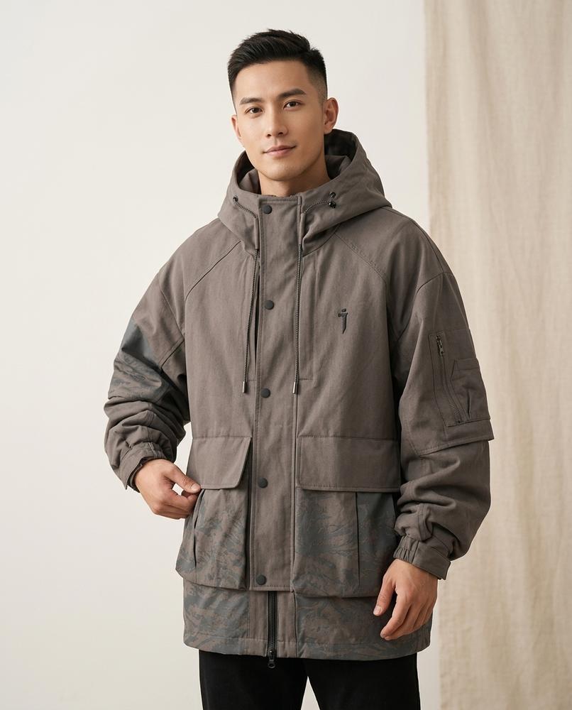 Lands Fashion - Nisin | Hooded Patterned Jacket Men