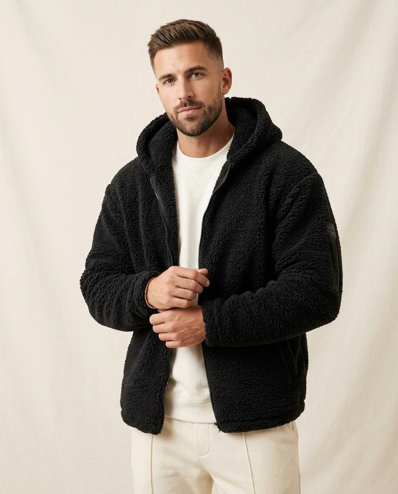 Lands Fashion - Letir | Sherpa Hooded Jacket Men