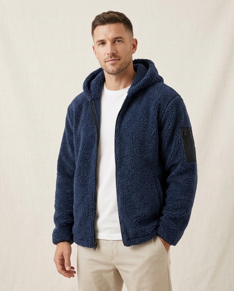 Lands Fashion - Letir | Sherpa Hooded Jacket Men