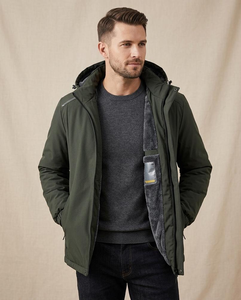 Lands Fashion - Rilev | Hooded Lined Jacket Men