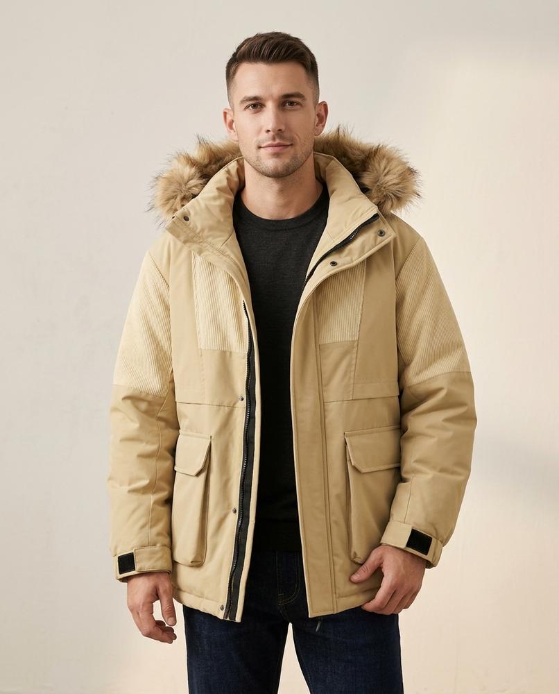 Lands Fashion - Colar | Hooded Textured Jacket Men