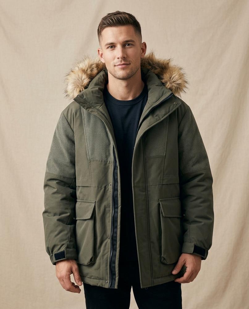 Lands Fashion - Colar | Hooded Textured Jacket Men