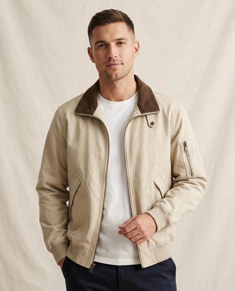 Lands Fashion - Vakar | Cord-Collar Lined Jacket Men