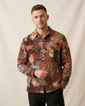 Lands Fashion - Rihal | Tapestry-Print Button-Front Jacket Unisex