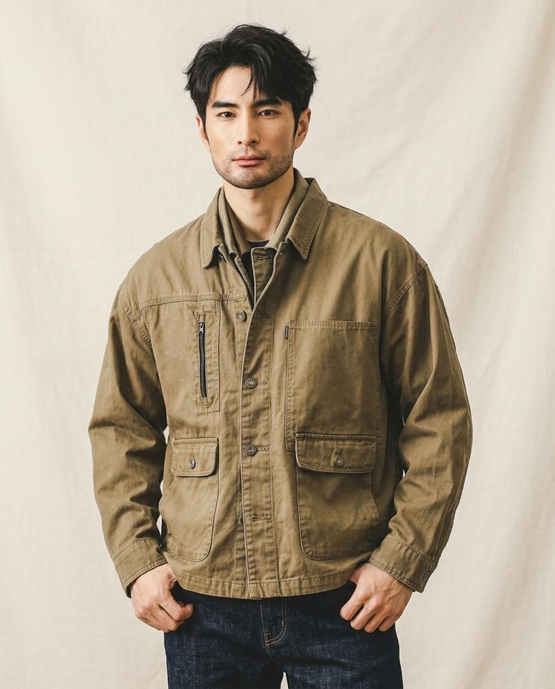 Lands Fashion - Nimon | Button-Front Utility Jacket Men