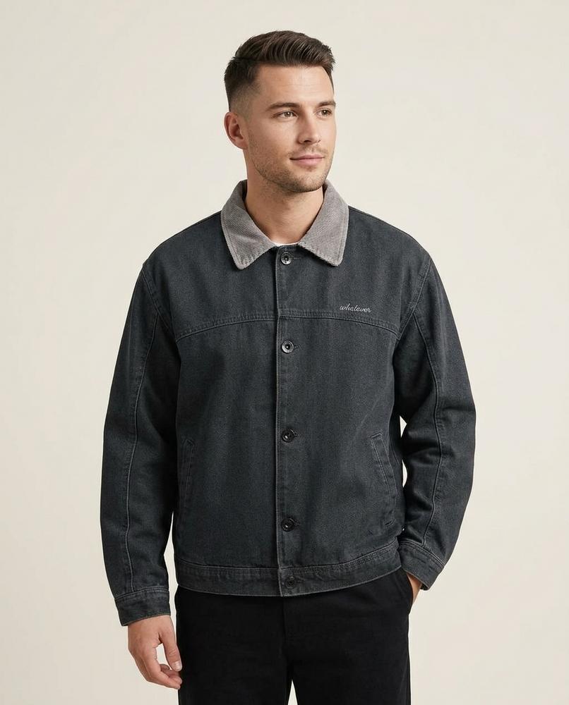 Lands Fashion - Lydan | Button-Up Contrast-Collar Jacket Men