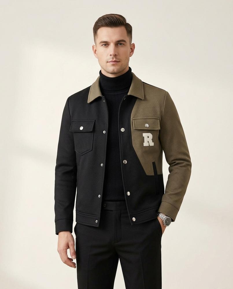 Lands Fashion - Vasin | Two-Tone Collared Jacket Men