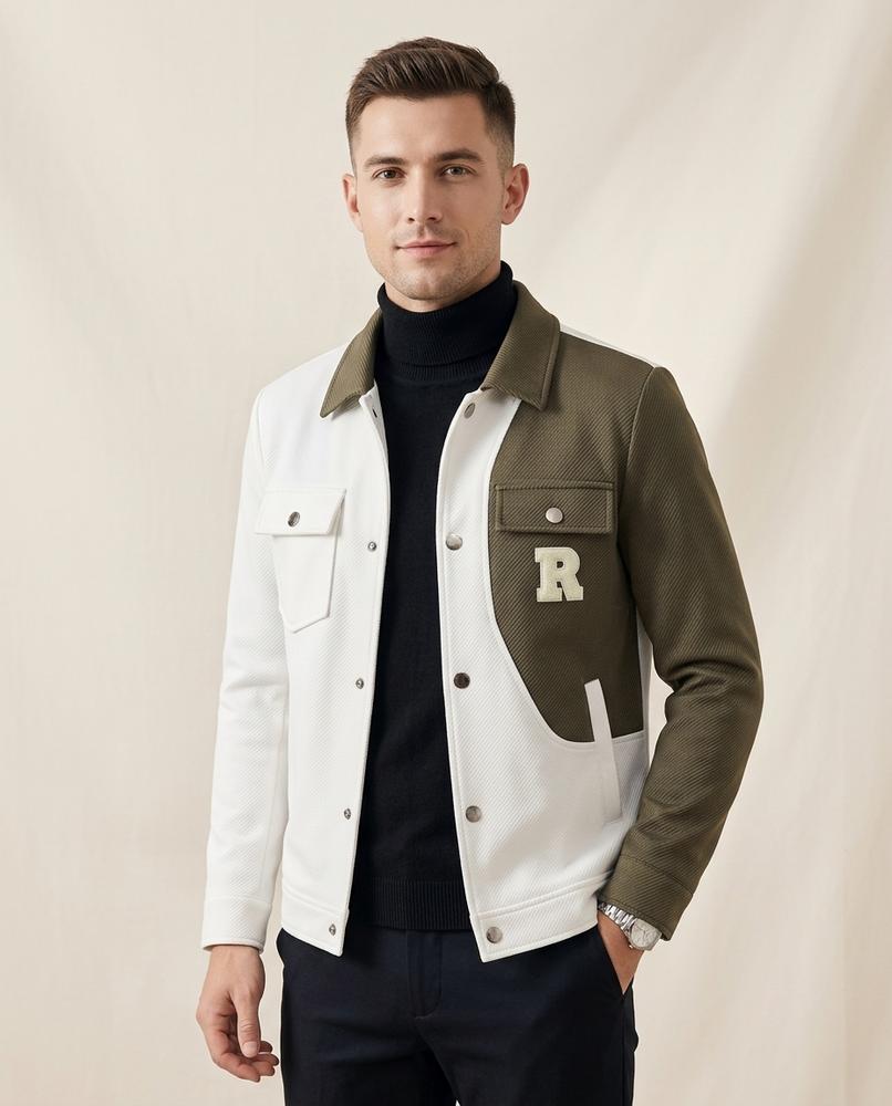 Lands Fashion - Vasin | Two-Tone Collared Jacket Men