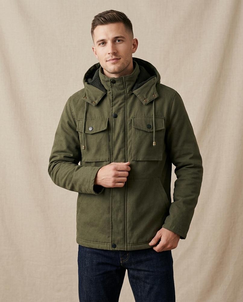 Lands Fashion - Ellin | Hooded Lined Jacket Men