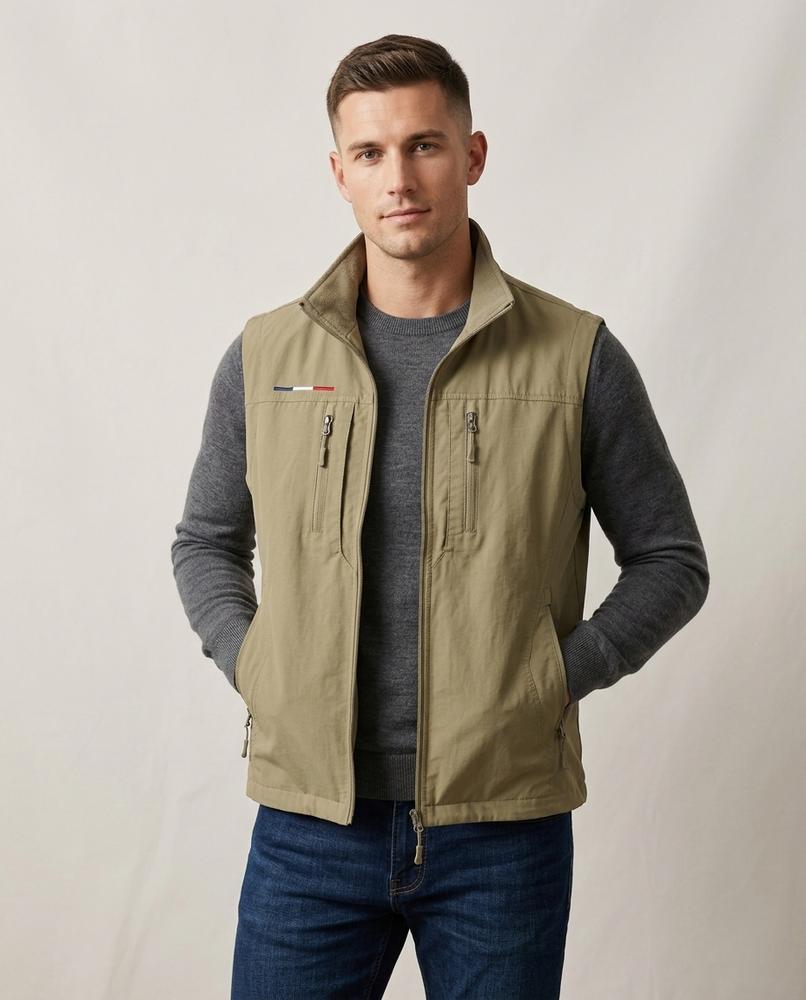 Lands Fashion - Kedan | Zip-Up Lined Vest Men