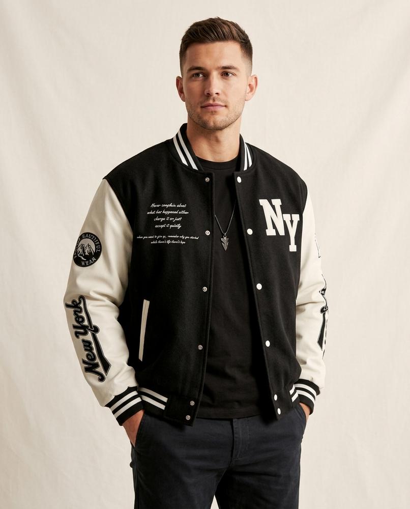 Lands Fashion - Masel | Embroidered Two-Tone Jacket Men