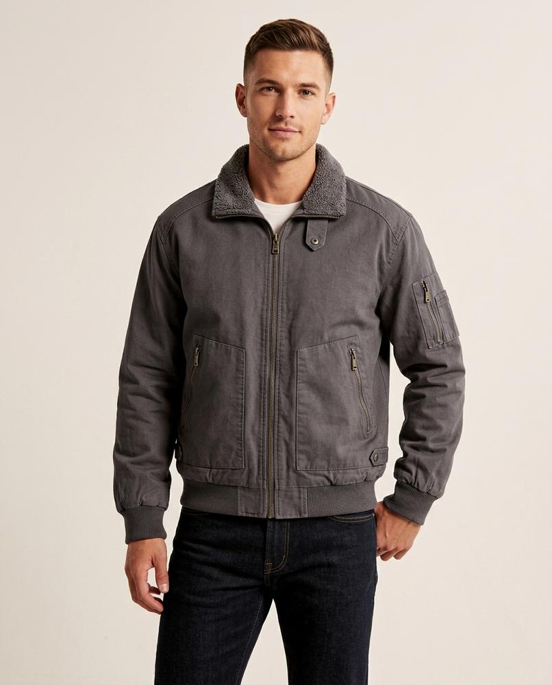 Lands Fashion - Noram | Sherpa-Collar Lined Jacket Men