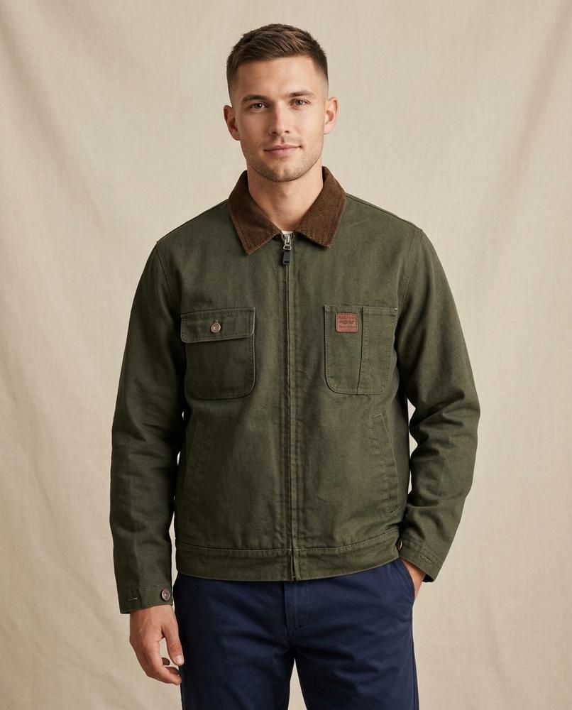Lands Fashion - Neran | Canvas Zip-Up Jacket Men