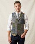 Lands Fashion - Kemon | Patchwork Notched Lapel Vest Men