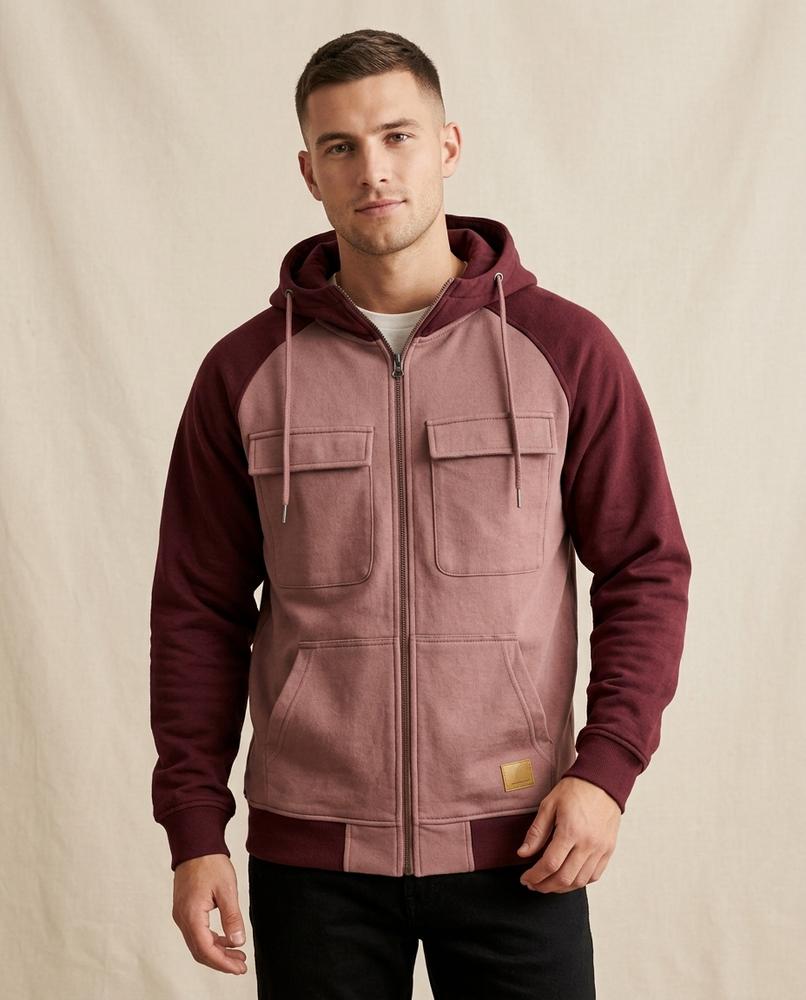 Lands Fashion - Marev | Two-Tone Lined Hoodie Men