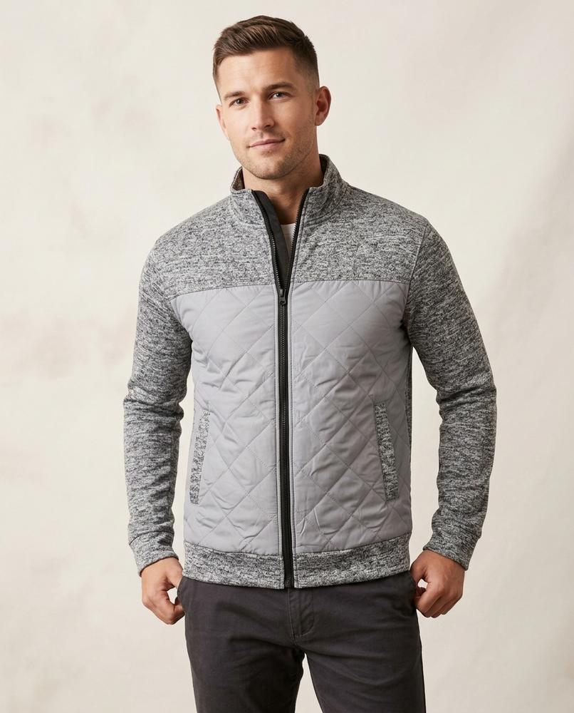 Lands Fashion - Velom | Quilted Zip-Up Jacket Men