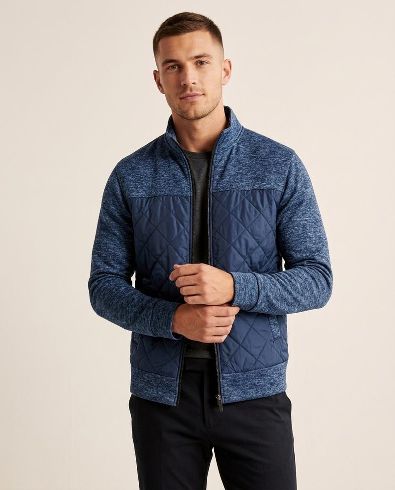 Lands Fashion - Velom | Quilted Zip-Up Jacket Men