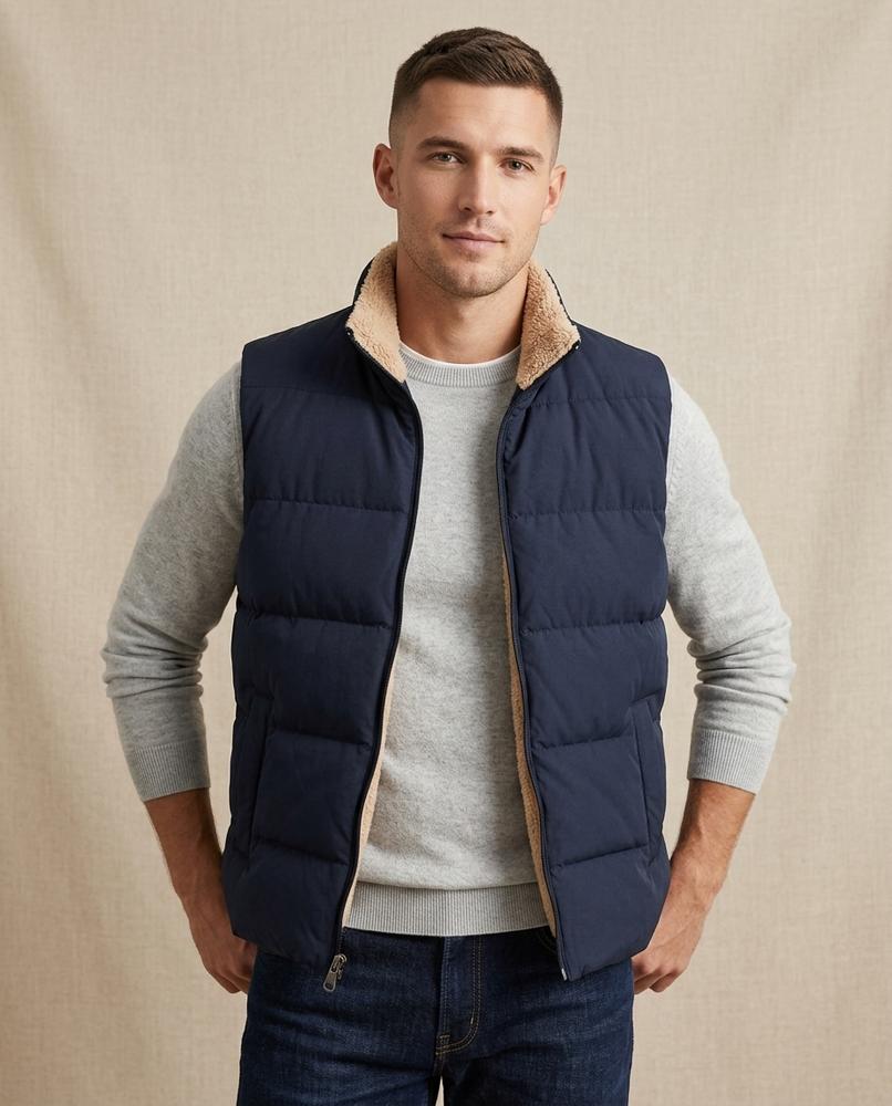 Lands Fashion - Katir | Sherpa-Lined Quilted Vest Men