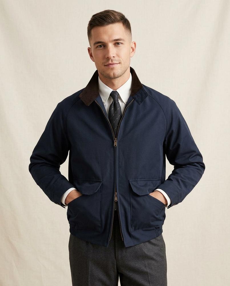 Lands Fashion - Zetir | Zip-Up Contrast-Collar Jacket Men