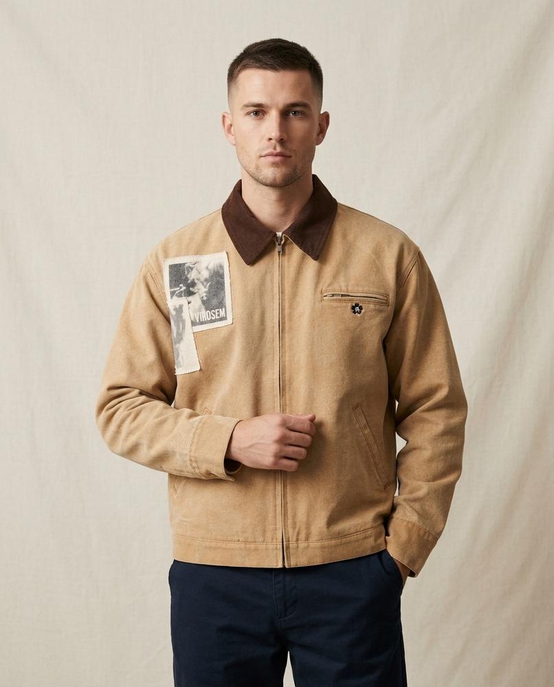 Lands Fashion - Zasin | Washed Corduroy-Collar Jacket Unisex