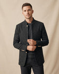 Lands Fashion - Lyran | Textured Stand-Up Collar Blazer Men