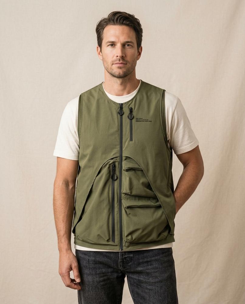 Lands Fashion - Arzan | Zip-Up Technical Vest Men