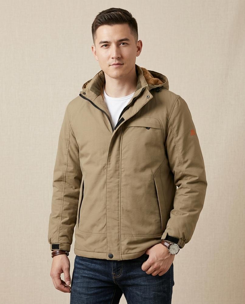 Lands Fashion - Leron | Hooded Fleece-Lined Jacket Men