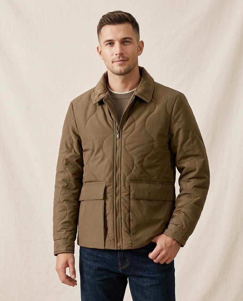 Lands Fashion - Lamer | Quilted Zip-Up Jacket Men
