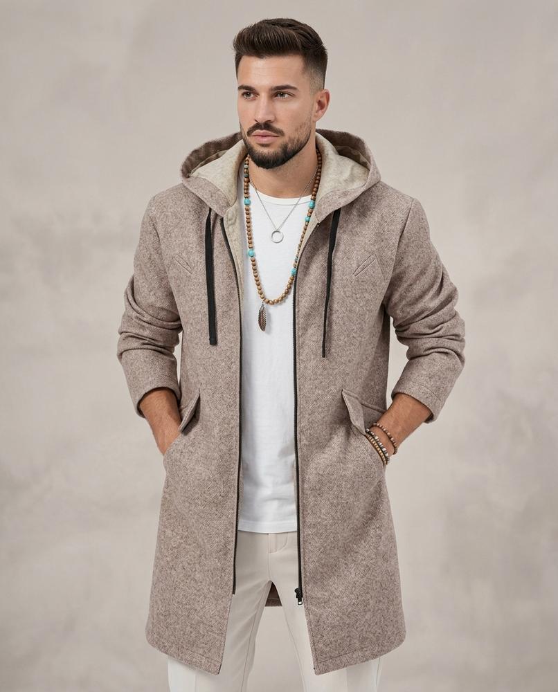 Lands Fashion - Lynal | Hooded Lined Coat Men
