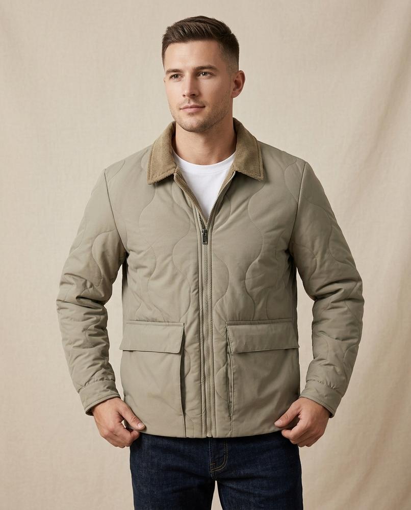 Lands Fashion - Lamer | Quilted Zip-Up Jacket Men