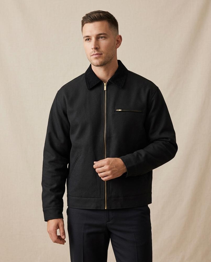 Lands Fashion - Lymin | Zip-Up Corduroy-Collar Jacket Men