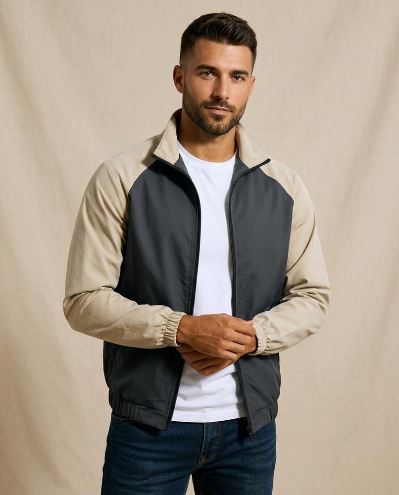 Lands Fashion - Alvel | Color-Block Zip-Up Jacket Men