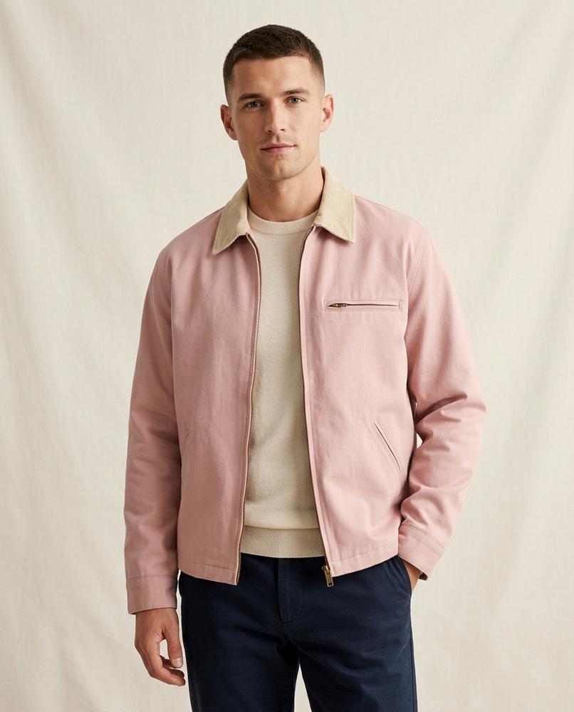 Lands Fashion - Lymin | Zip-Up Corduroy-Collar Jacket Men