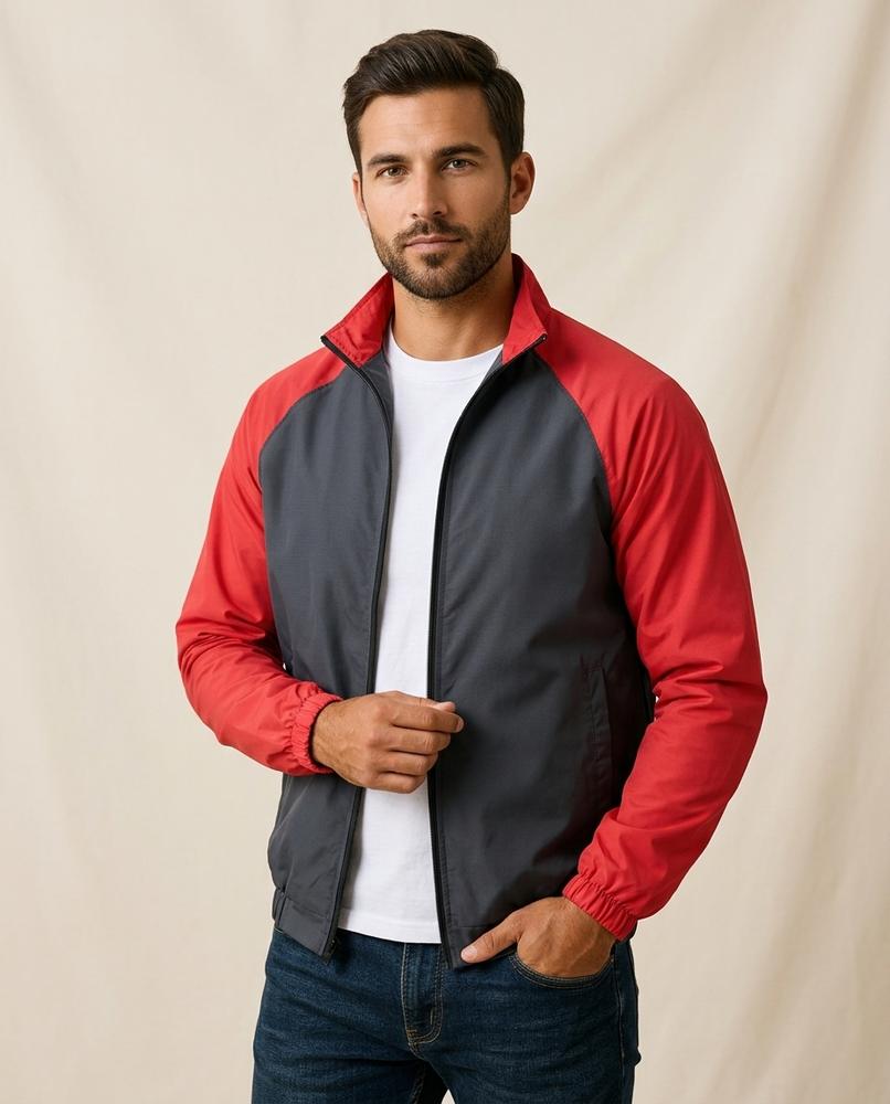 Lands Fashion - Alvel | Color-Block Zip-Up Jacket Men