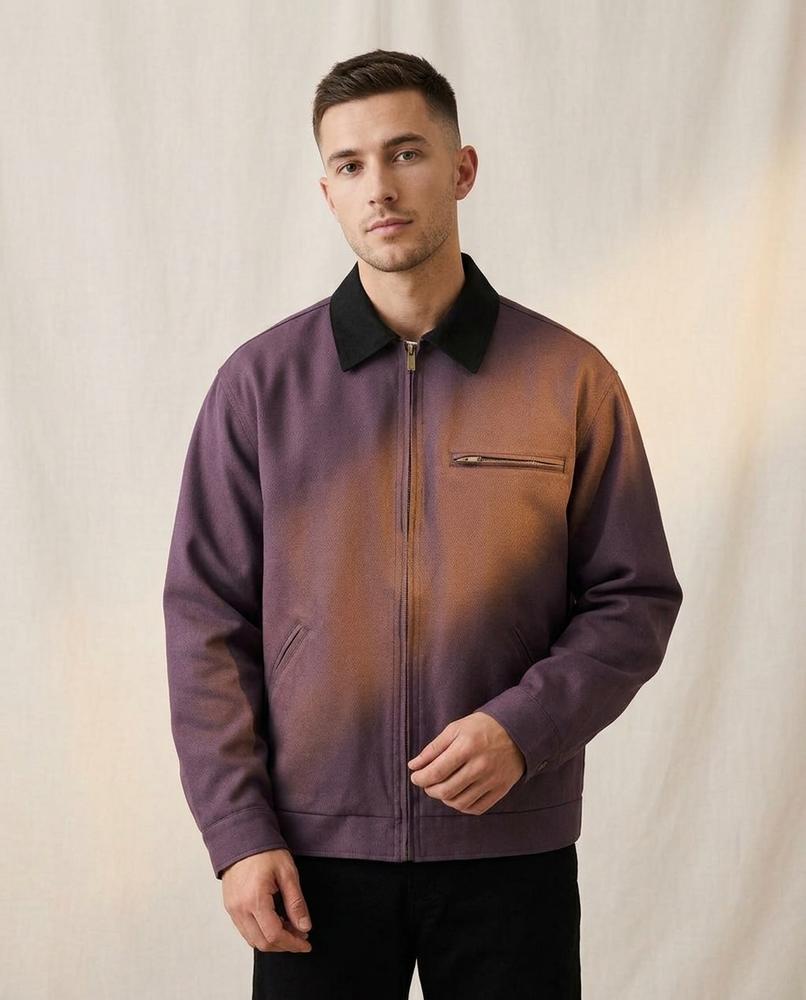 Lands Fashion - Lymin | Zip-Up Corduroy-Collar Jacket Men