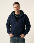Lands Fashion - Nesil | Zip-Up Plaid-Lined Hoodie Men