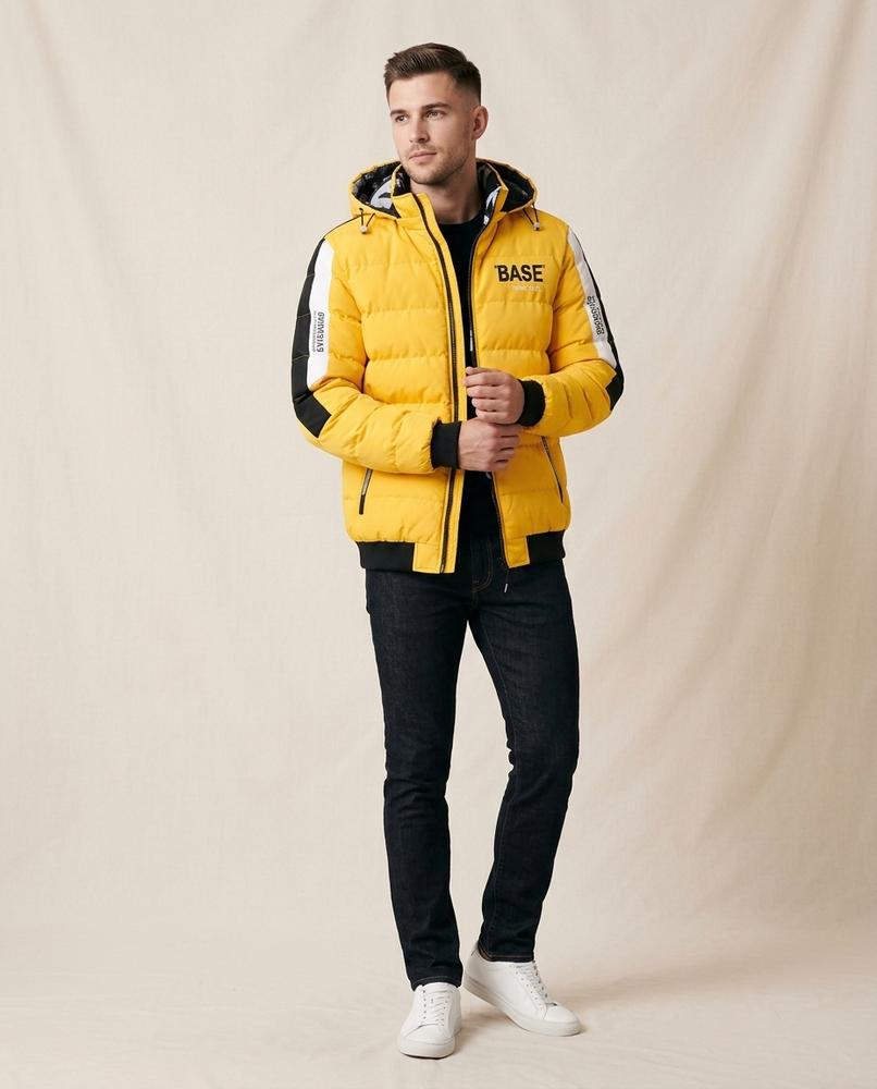 Lands Fashion - Lavan | Quilted Hooded Jacket Men