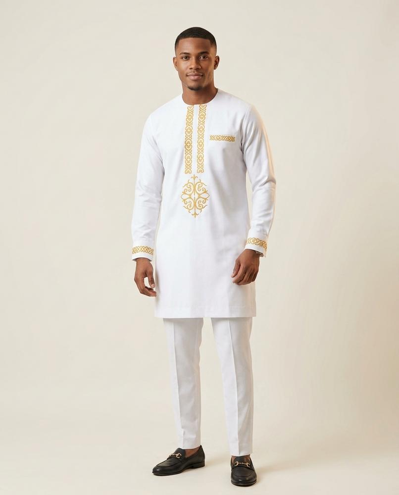 Lands Fashion - Dusol | Embroidered Long-Sleeved Suit Men