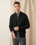 Lands Fashion - Zemon | Zip-Front Collared Knit Cardigan Men