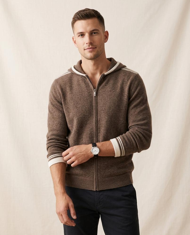 Lands Fashion - Allor | Knitted Zip-Up Hoodie Men