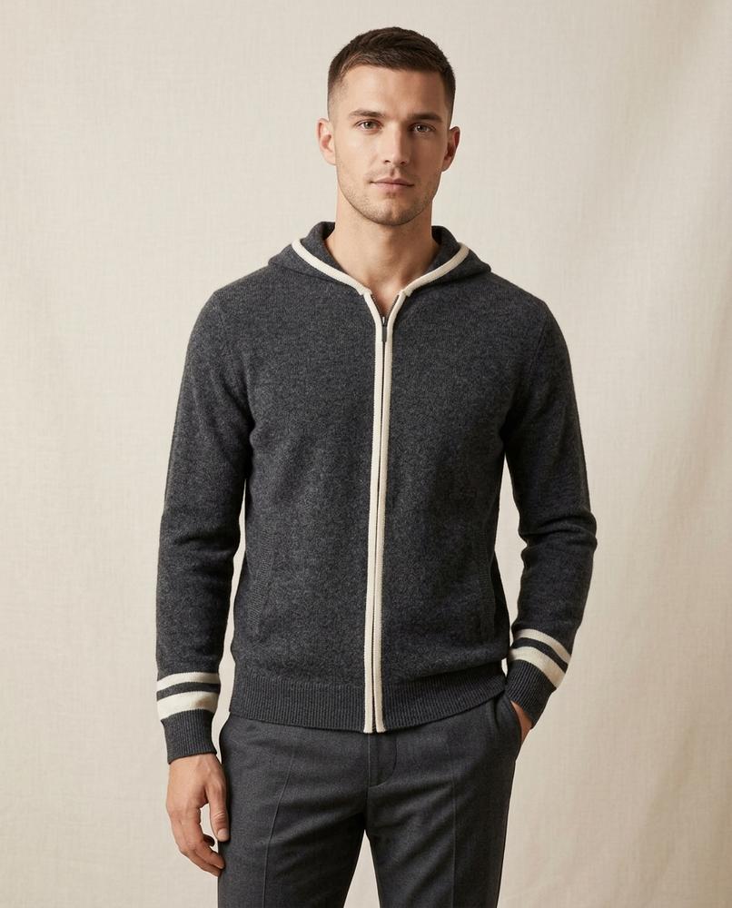 Lands Fashion - Allor | Knitted Zip-Up Hoodie Men