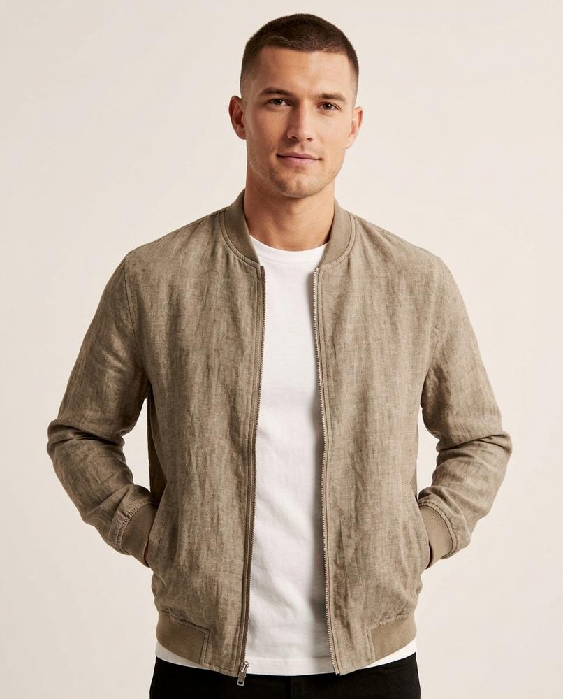 Lands Fashion - Nesel | Textured Zip-Up Jacket Men