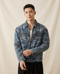 Lands Fashion - Yolen | Quilted Zip-Up Denim Jacket Men