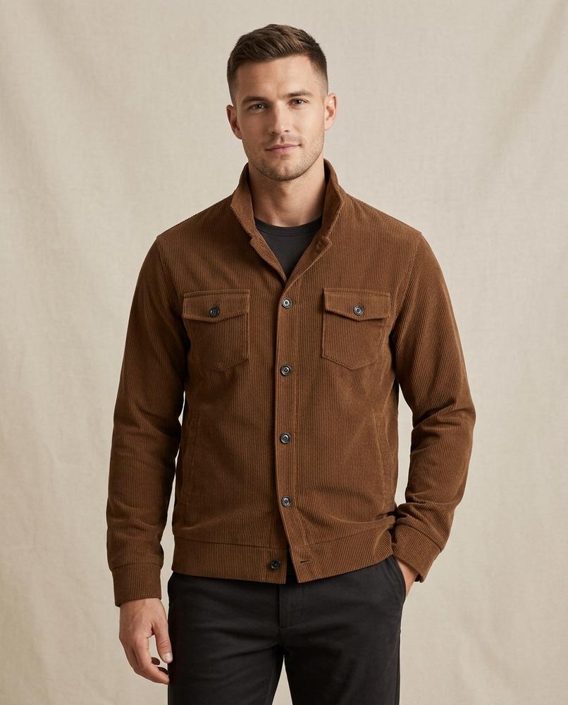 Lands Fashion - Maken | Corduroy Button-Front Jacket Men