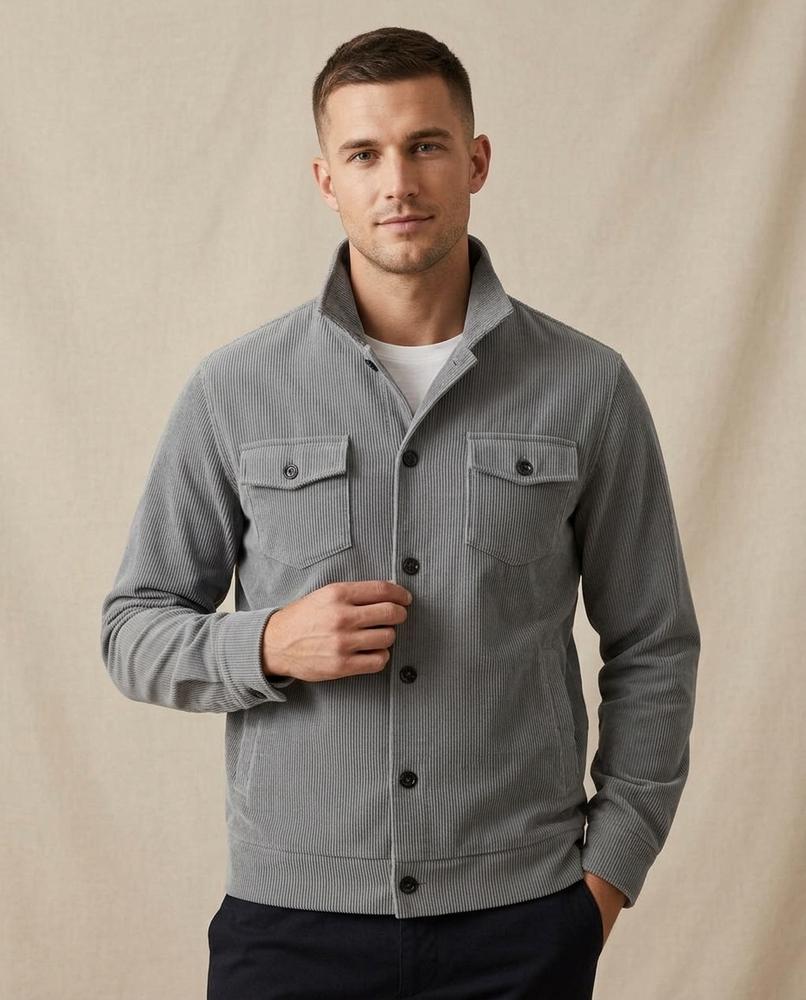 Lands Fashion - Maken | Corduroy Button-Front Jacket Men
