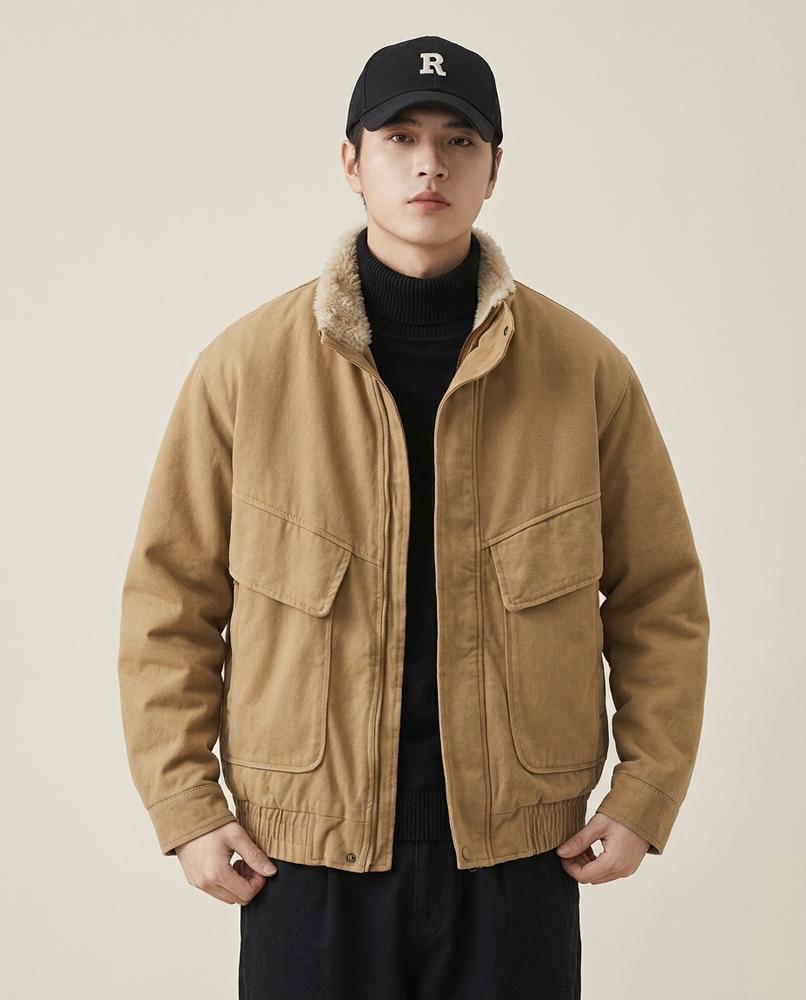 Lands Fashion - Ralom | Sherpa-Lined Zip-Up Jacket Men